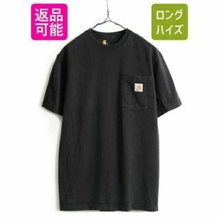 カーハート(carhartt)の希少サイズ S 人気 黒 ■ カーハート ポケット付き 半袖 Tシャツ ( メン(Tシャツ/カットソー(半袖/袖なし))