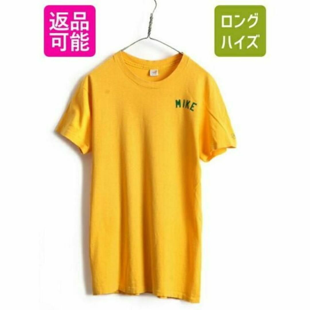 Hanes(ヘインズ)の70s USA製 ビンテージ ■ HANES フロッキー プリント 半袖 Tシャ メンズのトップス(Tシャツ/カットソー(半袖/袖なし))の商品写真