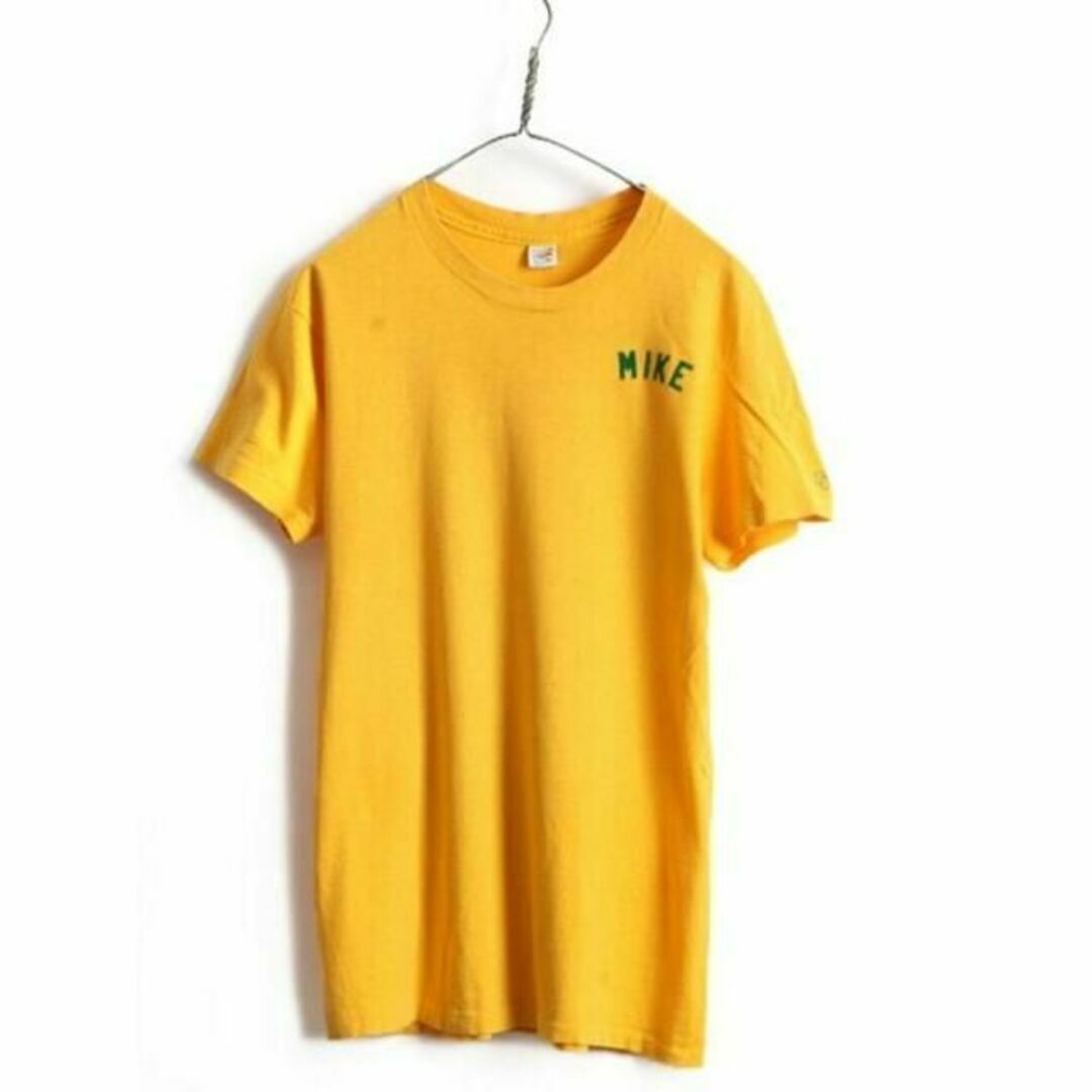 Hanes(ヘインズ)の70s USA製 ビンテージ ■ HANES フロッキー プリント 半袖 Tシャ メンズのトップス(Tシャツ/カットソー(半袖/袖なし))の商品写真