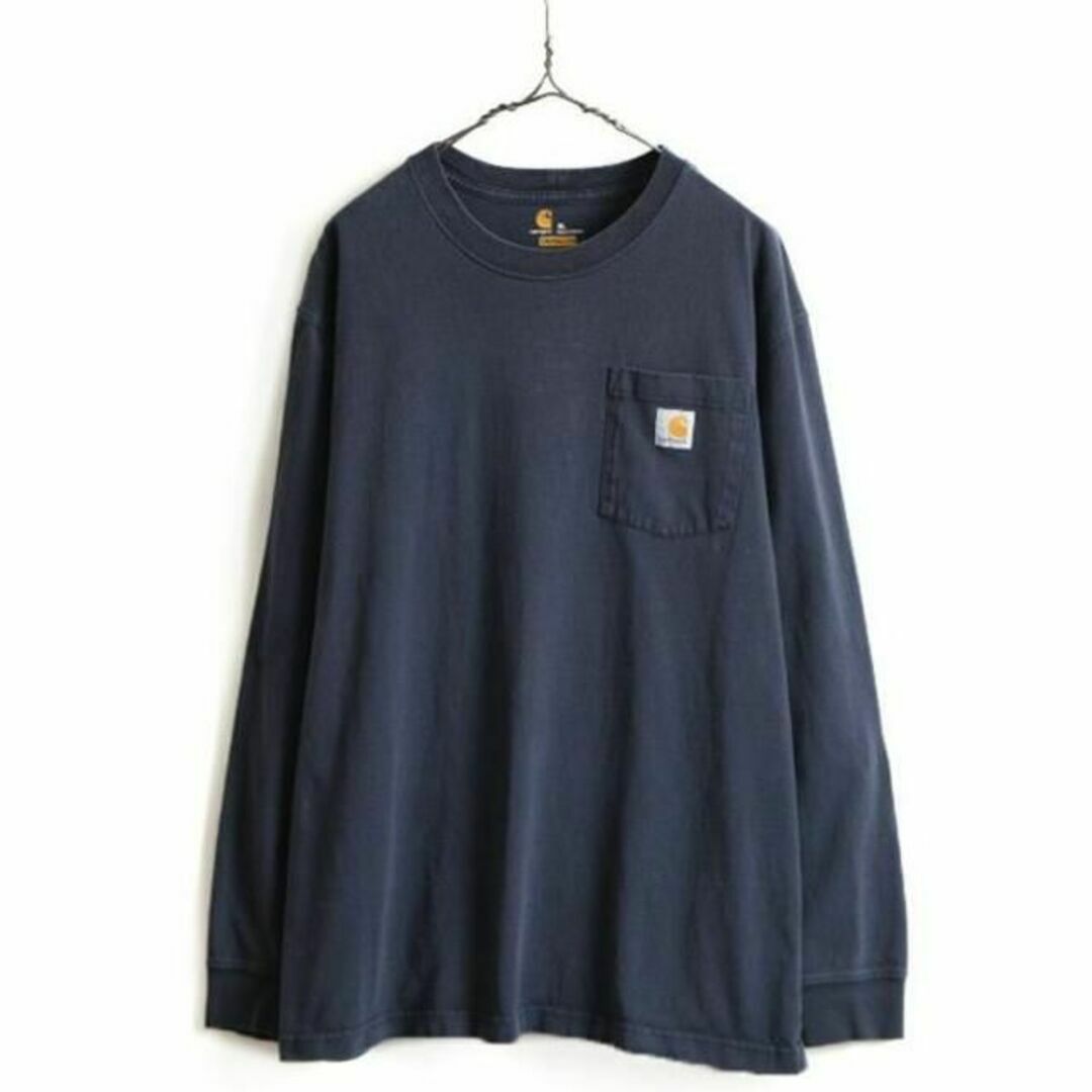 大きいサイズ XL ■ カーハート ポケット付き 長袖 Tシャツ ( メンズ )