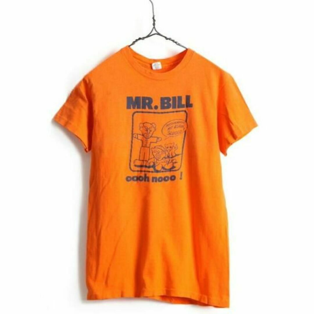 70s USA製 ビンテージ ■ MR.BILL キャラクター プリント 半袖  メンズのトップス(Tシャツ/カットソー(半袖/袖なし))の商品写真