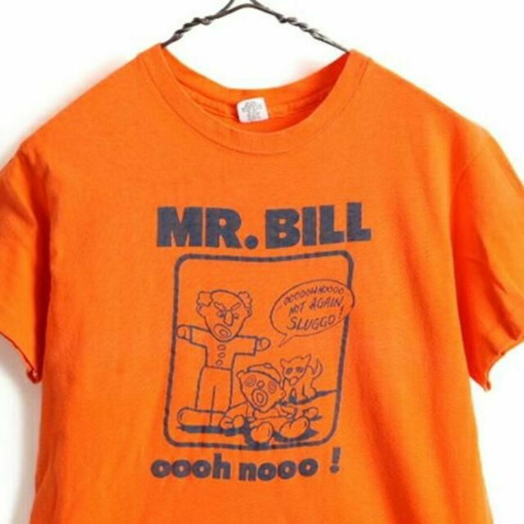 70s USA製 ビンテージ ■ MR.BILL キャラクター プリント 半袖 2