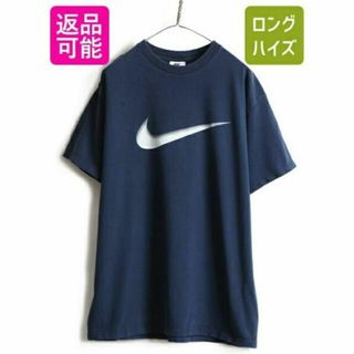 ナイキ(NIKE)の90s USA製 ■ NIKE ナイキ ビッグ スウォッシュ プリント 半袖 T(Tシャツ/カットソー(半袖/袖なし))