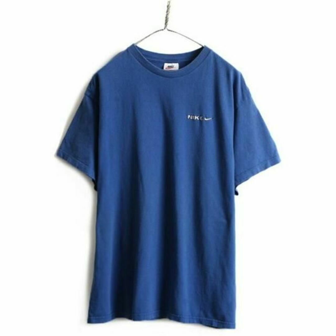 90s USA製 ■ NIKE スウォッシュ ロゴ刺繍 半袖 Tシャツ ( メン 1