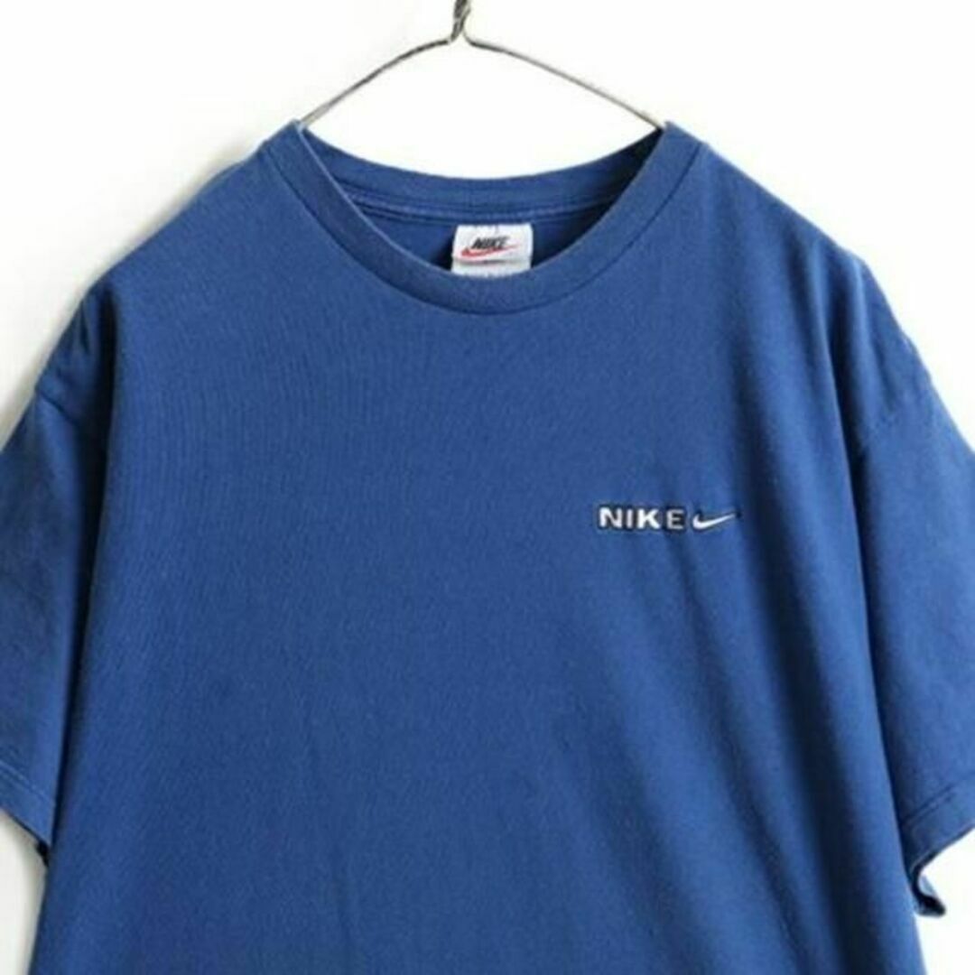 90s USA製 ■ NIKE スウォッシュ ロゴ刺繍 半袖 Tシャツ ( メン 2