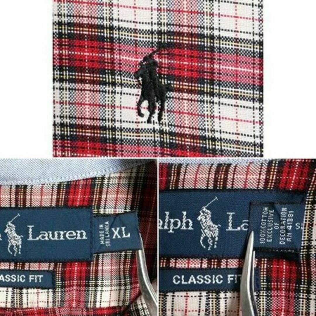 Ralph Lauren(ラルフローレン)の90's オールド 大きいサイズ XL ■ ラルフローレン チェック マチ付き  メンズのトップス(シャツ)の商品写真