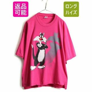 90s オールド ■ ワーナー シルベスター キャット プリント 半袖 Tシャツ(Tシャツ/カットソー(半袖/袖なし))