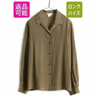 ブルックスブラザース(Brooks Brothers)の80s 高級 シルク 100% ■ ブルックスブラザーズ 総柄 オープンカラー (シャツ/ブラウス(半袖/袖なし))