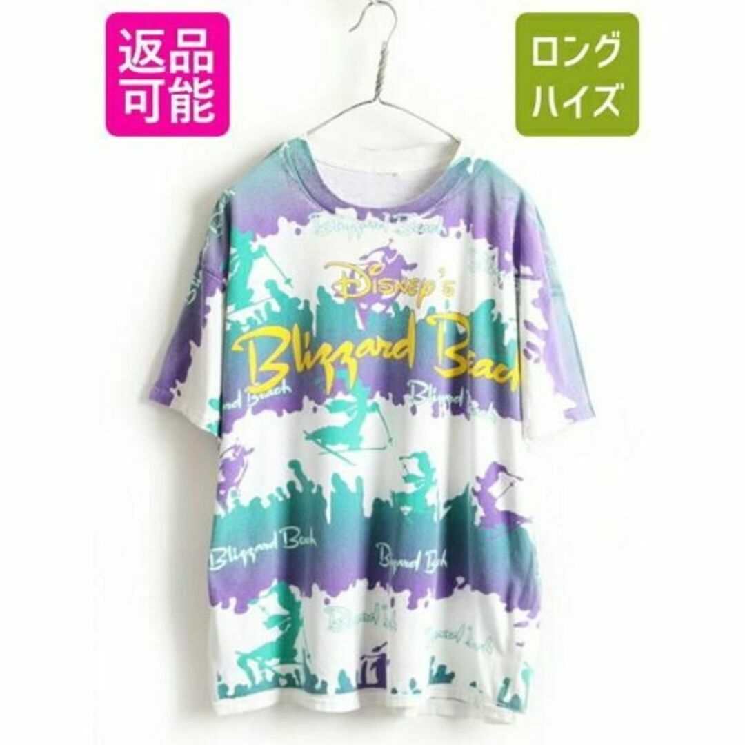 Disney(ディズニー)の90s オールド ■ ディズニー ブリザード ビーチ 大判 プリント 半袖 Tシ メンズのトップス(Tシャツ/カットソー(半袖/袖なし))の商品写真