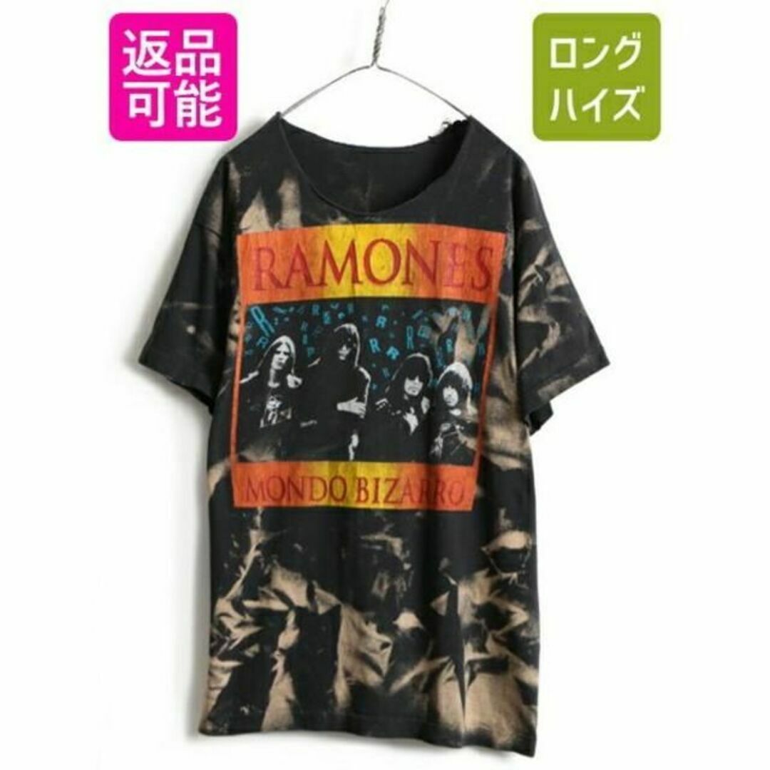 90s カットオフ ★ RAMONES 両面 プリント 半袖 Tシャツ ( メン