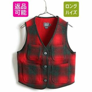 ウールリッチ(WOOLRICH)の90's USA製 希少サイズ S ■ ウールリッチ オンブレ チェック 4ポケ(ベスト/ジレ)