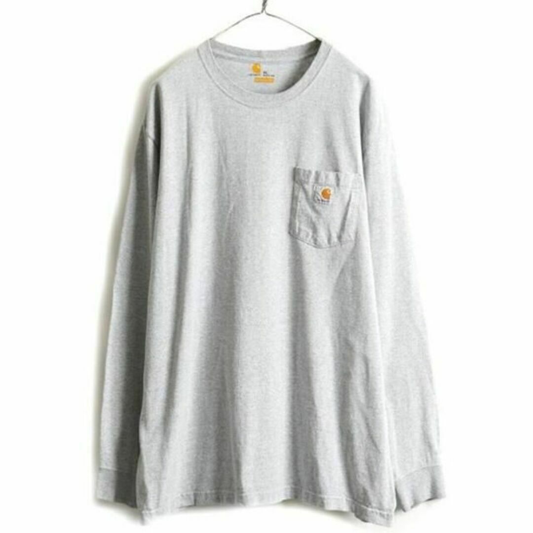 大きいサイズ XL ■ カーハート ポケット付き 長袖 Tシャツ ( メンズ )