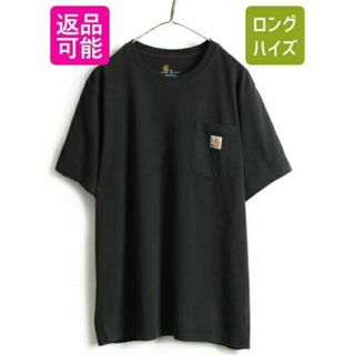 カーハート(carhartt)の大きいサイズ XL 人気 黒 ■ カーハート ポケット付き 半袖 Tシャツ ( (Tシャツ/カットソー(半袖/袖なし))