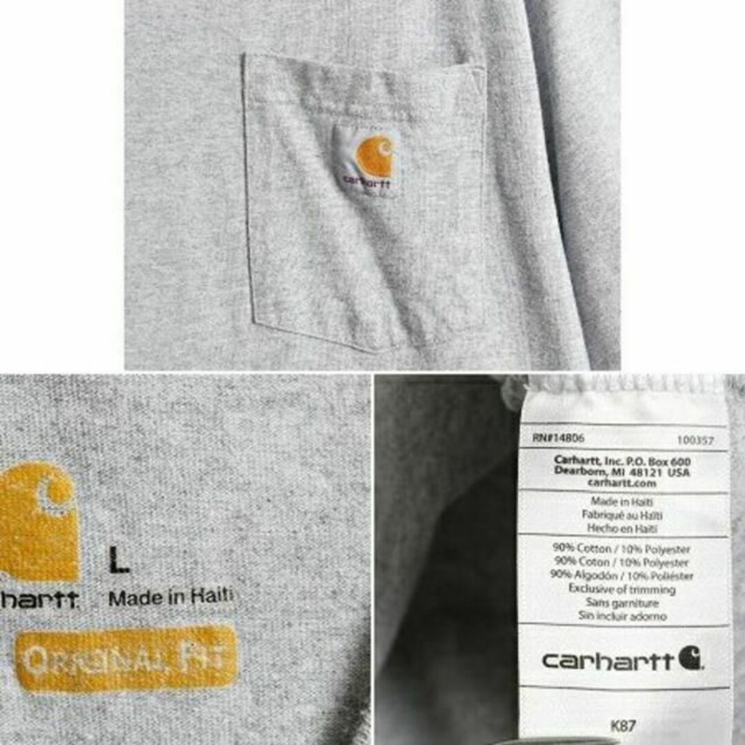 carhartt(カーハート)の■ カーハート ポケット付き 半袖 Tシャツ ( メンズ L ) 古着 CARH メンズのトップス(Tシャツ/カットソー(半袖/袖なし))の商品写真