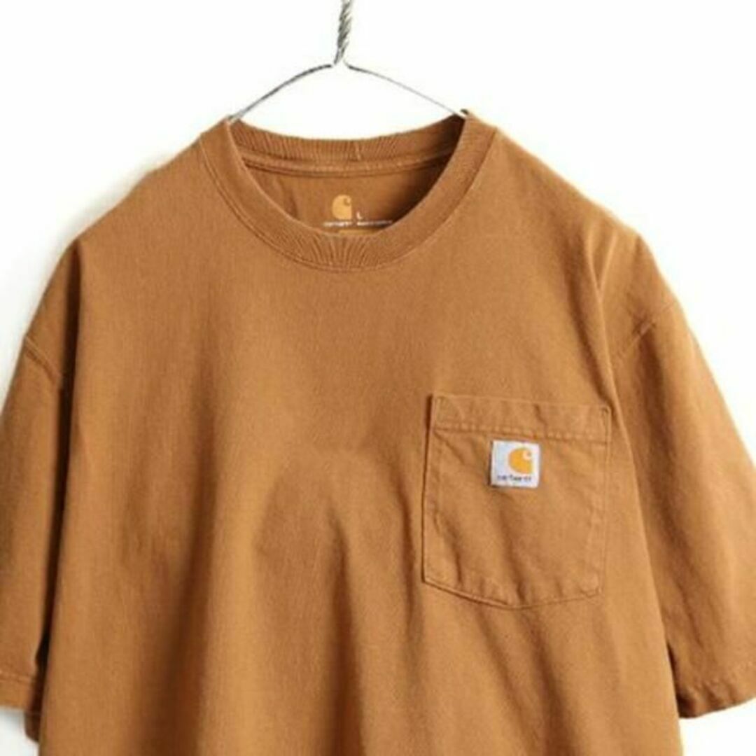 carhartt(カーハート)の■ カーハート ポケット付き 半袖 Tシャツ ( メンズ L ) 古着 ヘビーウ メンズのトップス(Tシャツ/カットソー(半袖/袖なし))の商品写真