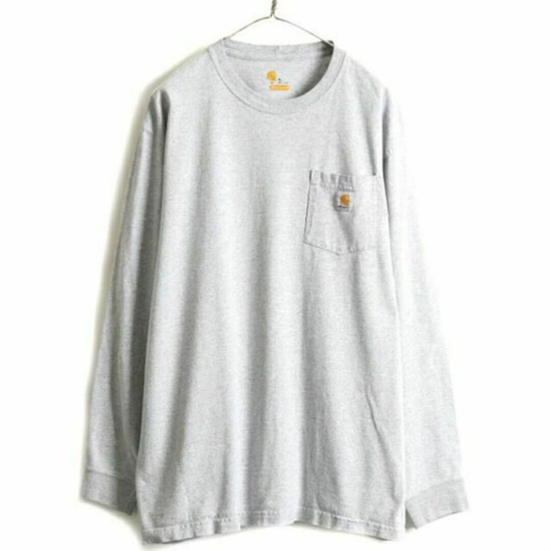 大きいサイズ XL ■ カーハート ポケット付き 長袖 Tシャツ ( メンズ )