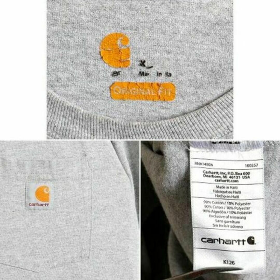 carhartt(カーハート)の大きいサイズ XL ■ カーハート ポケット付き 長袖 Tシャツ ( メンズ ) メンズのトップス(Tシャツ/カットソー(半袖/袖なし))の商品写真