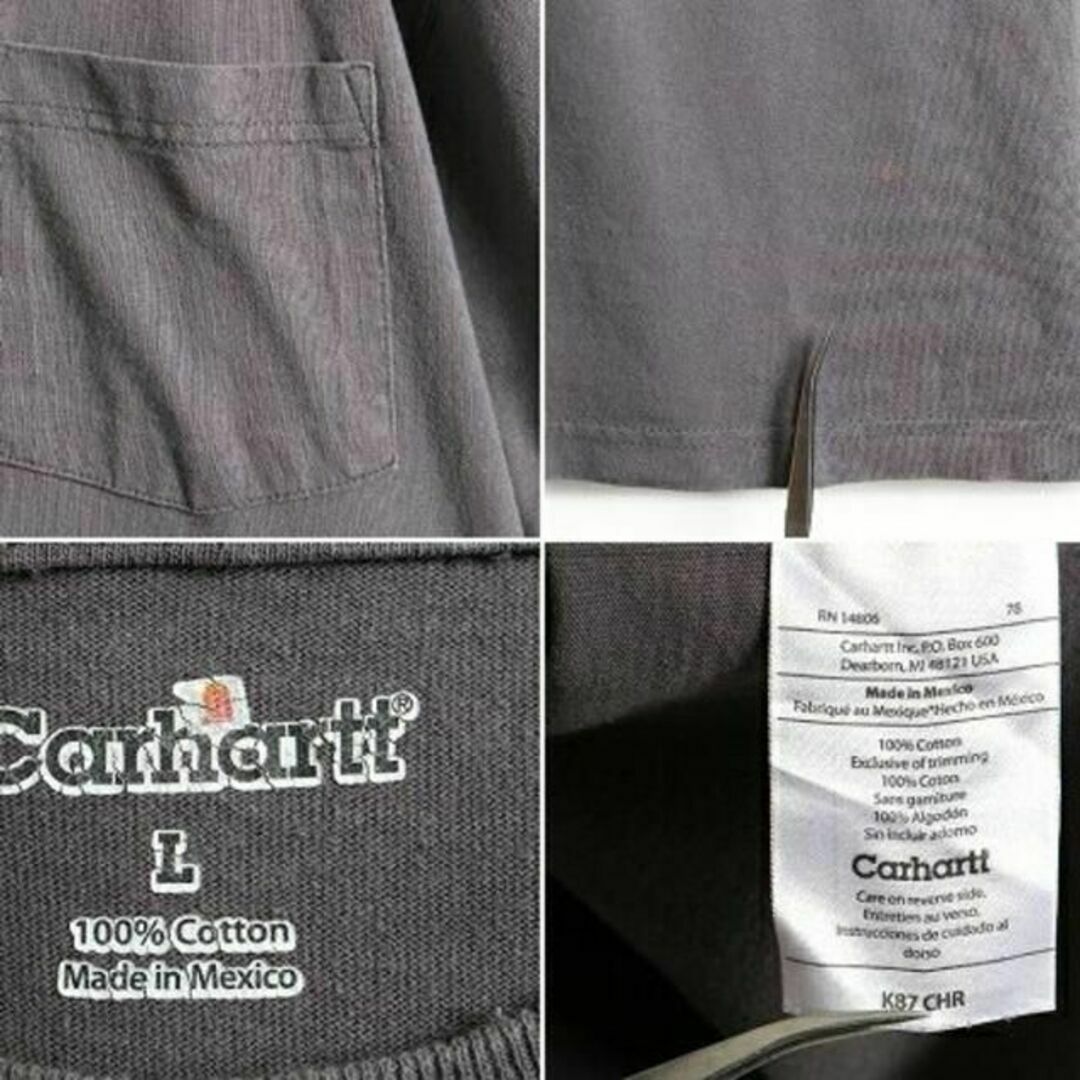 carhartt(カーハート)の■ カーハート ポケット付き 半袖 Tシャツ ( メンズ L ) 古着 CARH メンズのトップス(Tシャツ/カットソー(半袖/袖なし))の商品写真