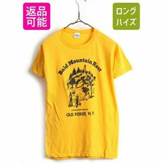 70s 80s USA製 ■ ヘルスニット スーベニア プリント 半袖 Tシャツ(Tシャツ/カットソー(半袖/袖なし))