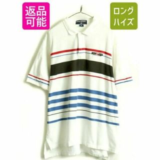 ラルフローレン(Ralph Lauren)の90s オールド ■ POLO SPORT ラルフローレン 鹿の子 ボーダー 半(ポロシャツ)