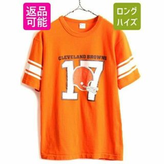 チャンピオン(Champion)の80s USA製 ■ チャンピオン NFL ブラウンズ プリント 半袖 フットボ(Tシャツ/カットソー(半袖/袖なし))