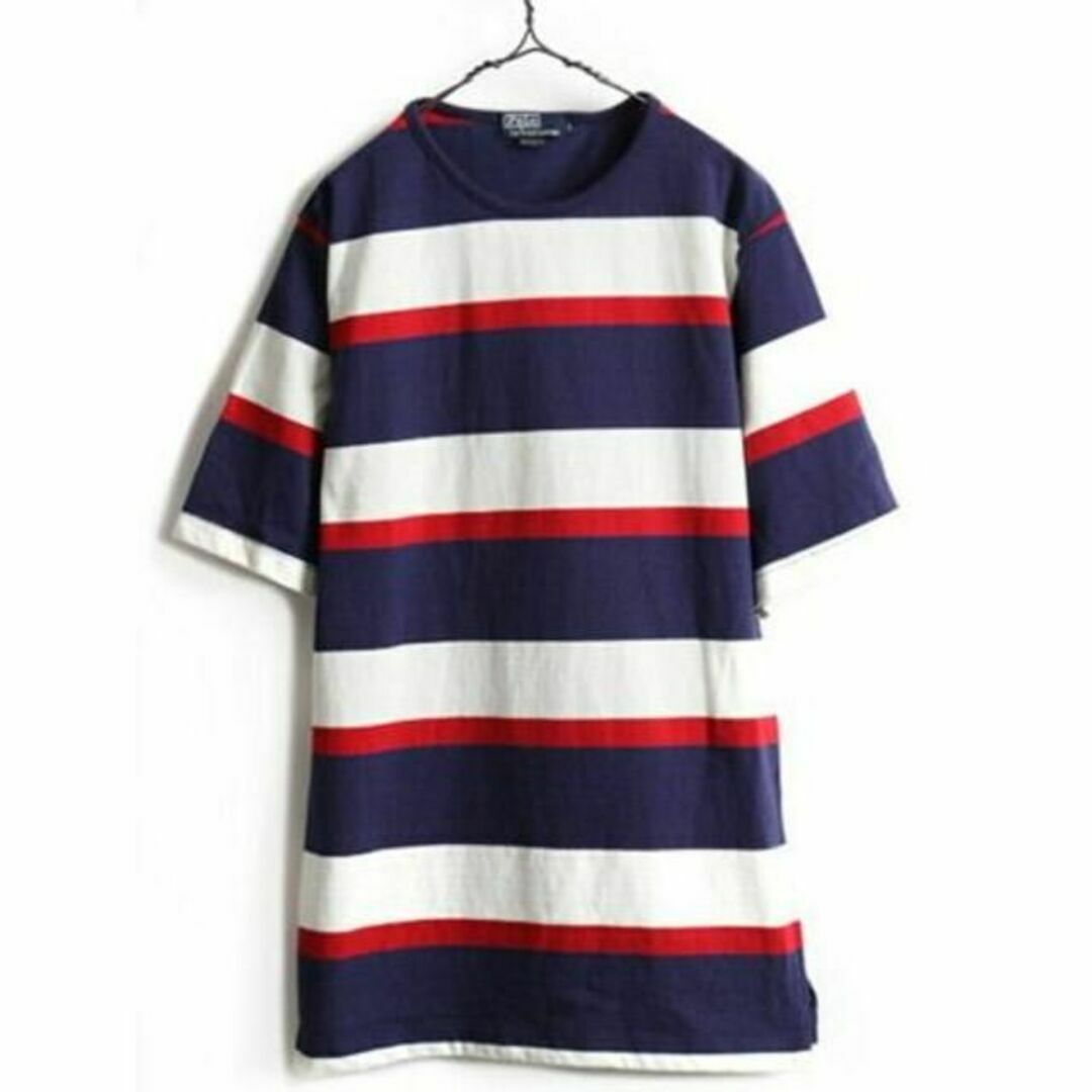 Ralph Lauren(ラルフローレン)の90s USA製 ビッグポロ ■ POLO ポロ ラルフローレン ボーダー 半袖 メンズのトップス(Tシャツ/カットソー(半袖/袖なし))の商品写真