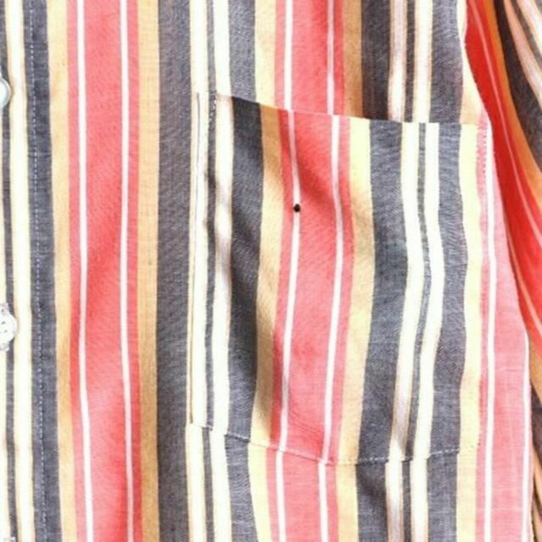 70s ビンテージ ■ マクレガー ストライプ 半袖 シャツ ( メンズ L )