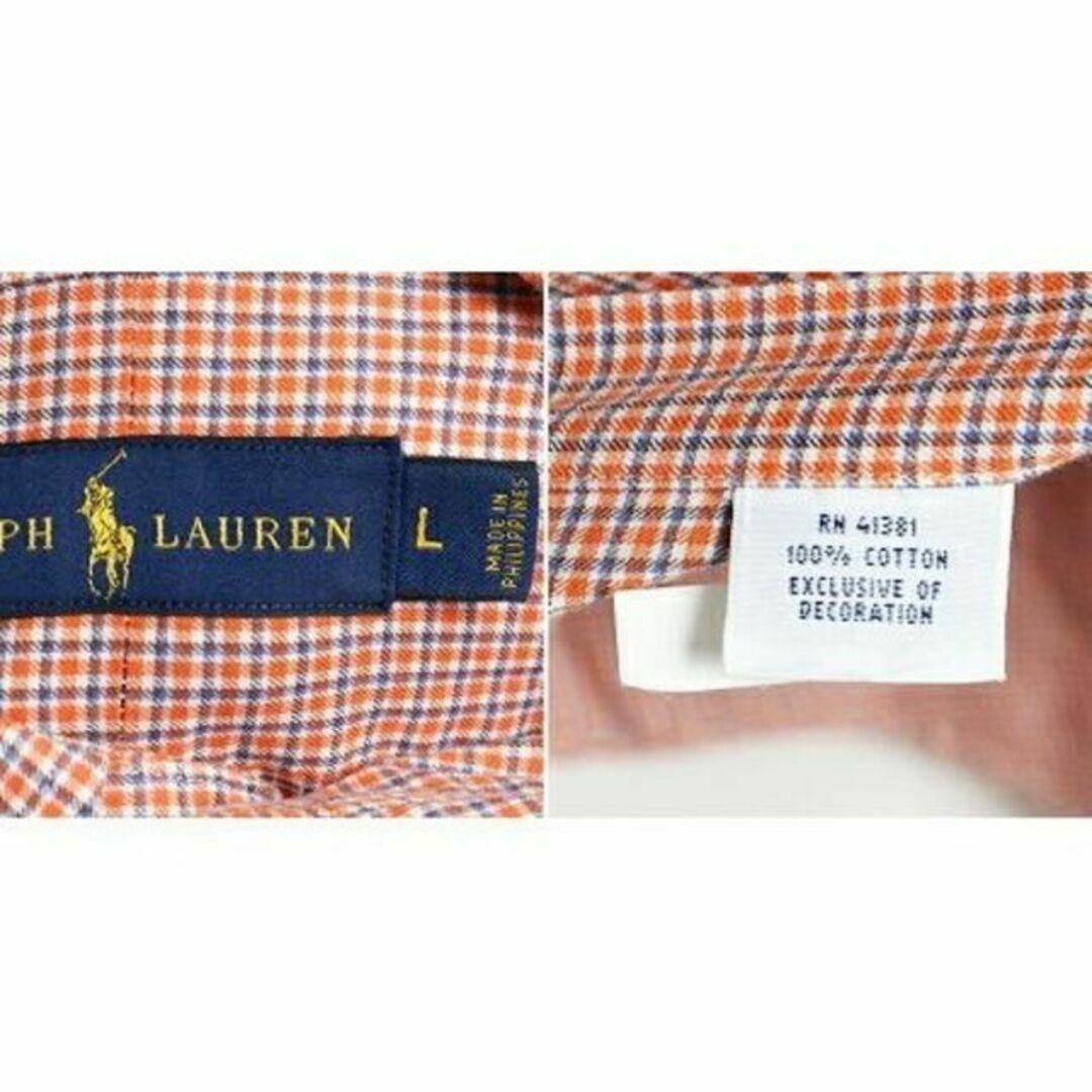 Ralph Lauren(ラルフローレン)の■ ラルフローレン チェック 長袖 ボタンダウン シャツ ( メンズ L ) 古 メンズのトップス(シャツ)の商品写真