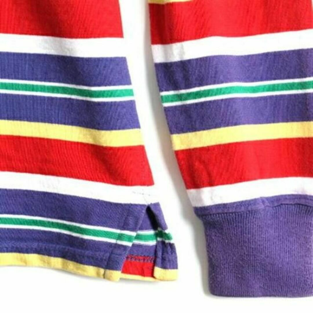 Ralph Lauren(ラルフローレン)の90s ■ POLO ポロ ラルフローレン ボーダー 長袖 ラガーシャツ ( レ レディースのトップス(シャツ/ブラウス(半袖/袖なし))の商品写真