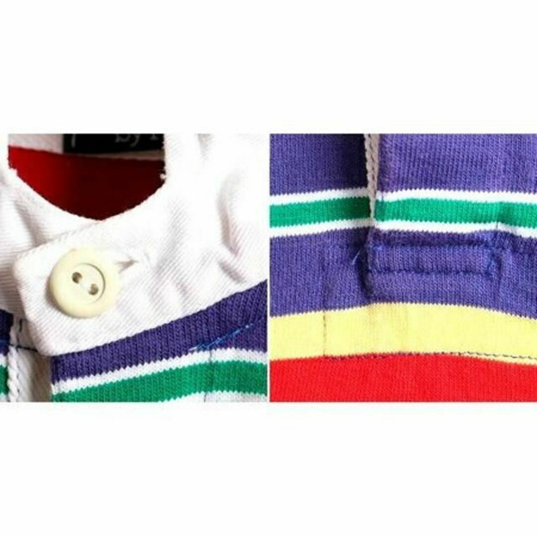 Ralph Lauren(ラルフローレン)の90s ■ POLO ポロ ラルフローレン ボーダー 長袖 ラガーシャツ ( レ レディースのトップス(シャツ/ブラウス(半袖/袖なし))の商品写真