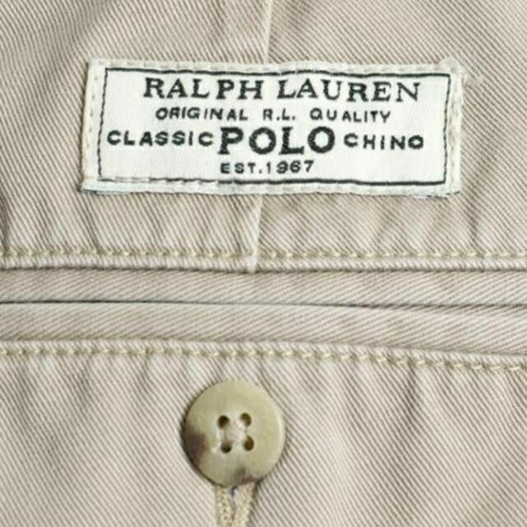 Ralph Lauren(ラルフローレン)の90s ■ POLO ポロ ラルフローレン 2タック コットン チノ ショートパ メンズのパンツ(ワークパンツ/カーゴパンツ)の商品写真