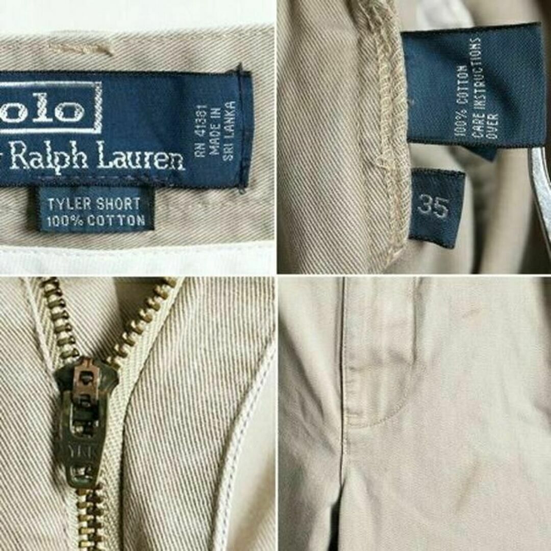 Ralph Lauren(ラルフローレン)の90s ■ POLO ポロ ラルフローレン 2タック コットン チノ ショートパ メンズのパンツ(ワークパンツ/カーゴパンツ)の商品写真