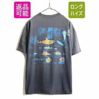 オーシャンパシフィック(OCEAN PACIFIC)の80s USA製 人気 黒 ■ OP オーシャンパシフィック 両面 プリント 半(Tシャツ/カットソー(半袖/袖なし))