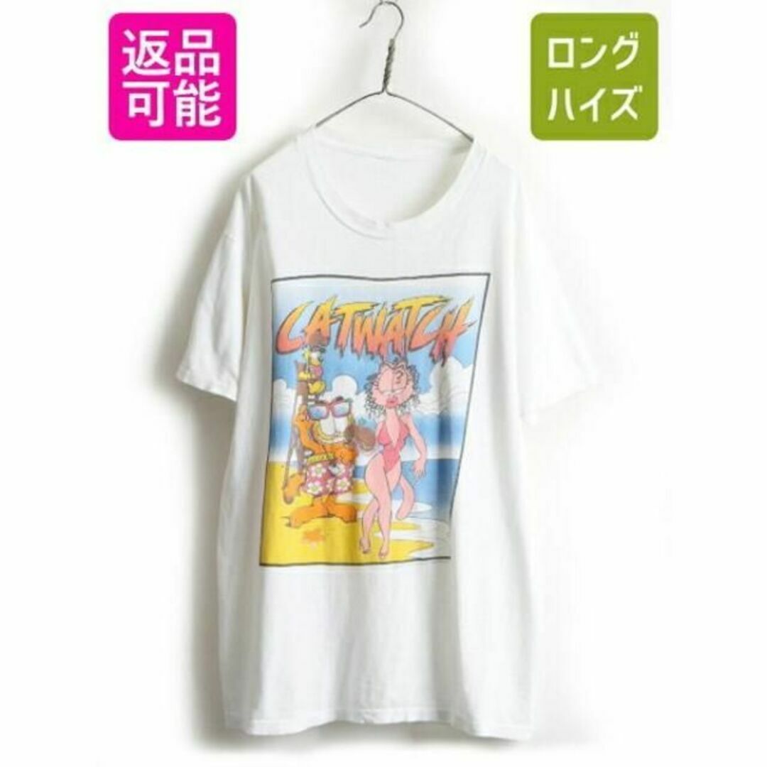 90s ■ ガーフィールド オフィシャル プリント 半袖 Tシャツ ( メンズ90s