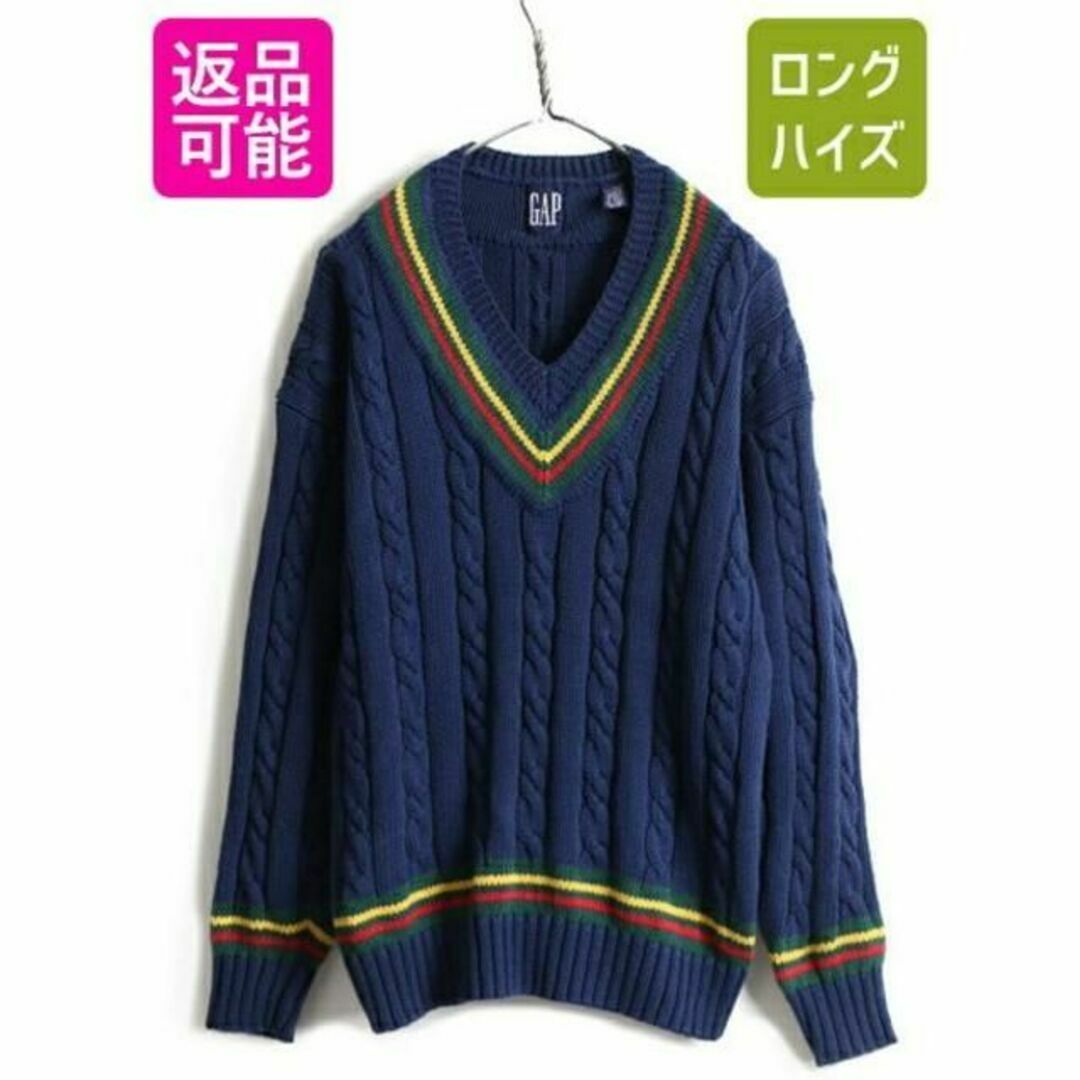 GAP   s □ OLD GAP コットン チルデン 長袖 ニット セーター