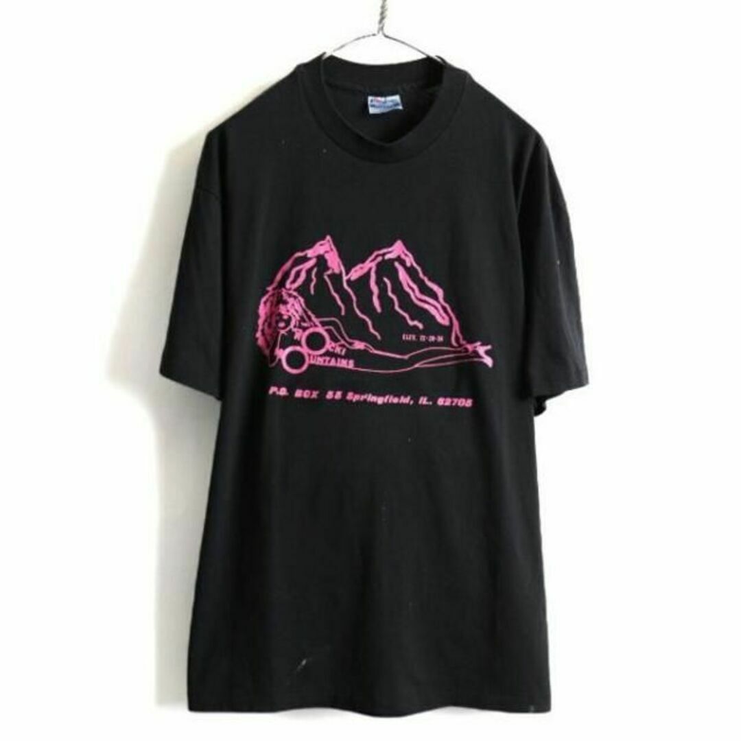 80s USA製 ビンテージ ★ エロ ジョーク プリント 半袖 Tシャツ (