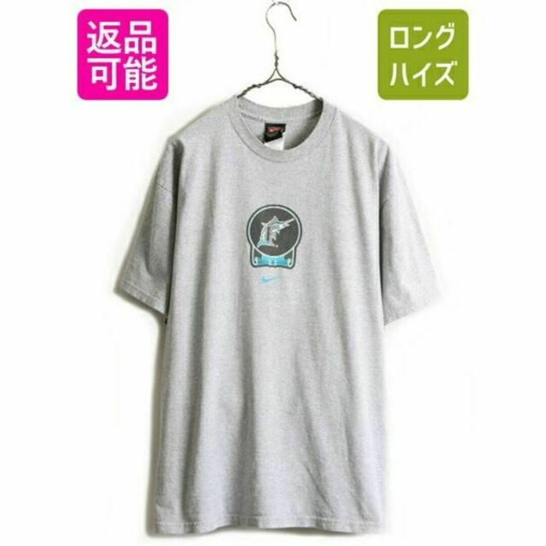 00s ■ ナイキ MLB オフィシャル マーリンズ プリント 半袖 Tシャツ