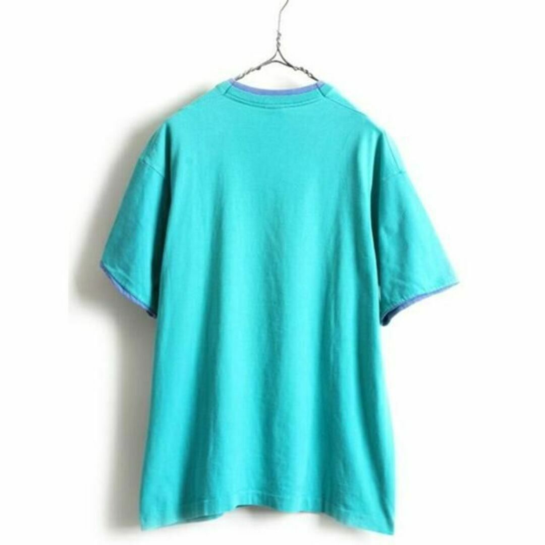 90s USA製 ■ フルーツオブザルーム 二重リブ 半袖 Tシャツ ( メンズ 5