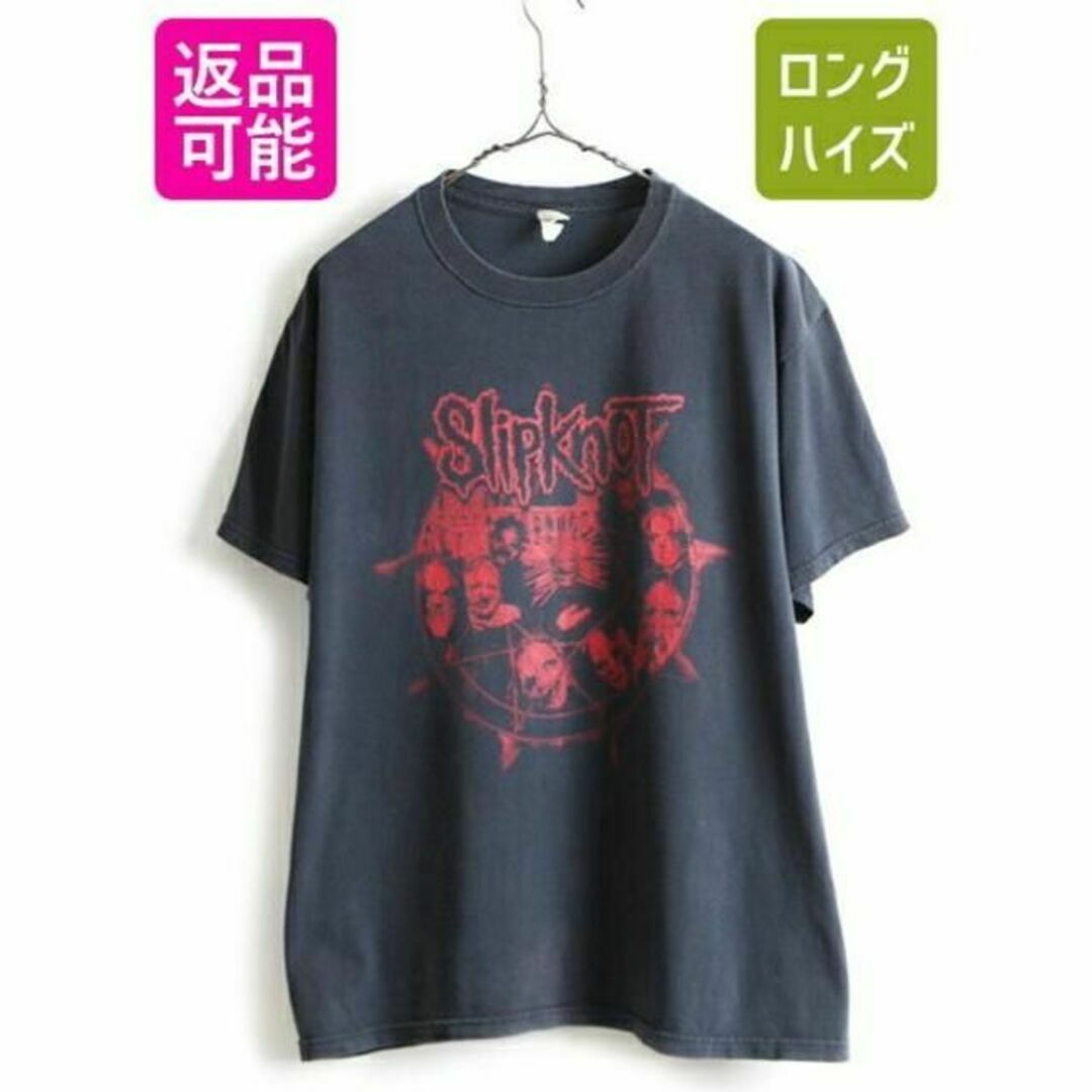 00s人気黒00s 人気 黒 ■ Slipknot スリップノット プリント 半袖 Tシャツ