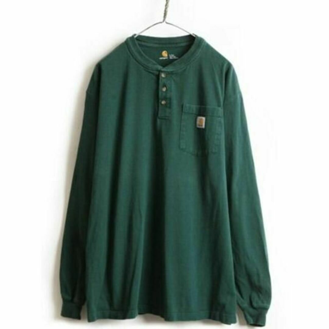 carhartt(カーハート)の■ カーハート ヘンリーネック ポケット付き 長袖 Tシャツ ( メンズ L ) メンズのトップス(Tシャツ/カットソー(半袖/袖なし))の商品写真