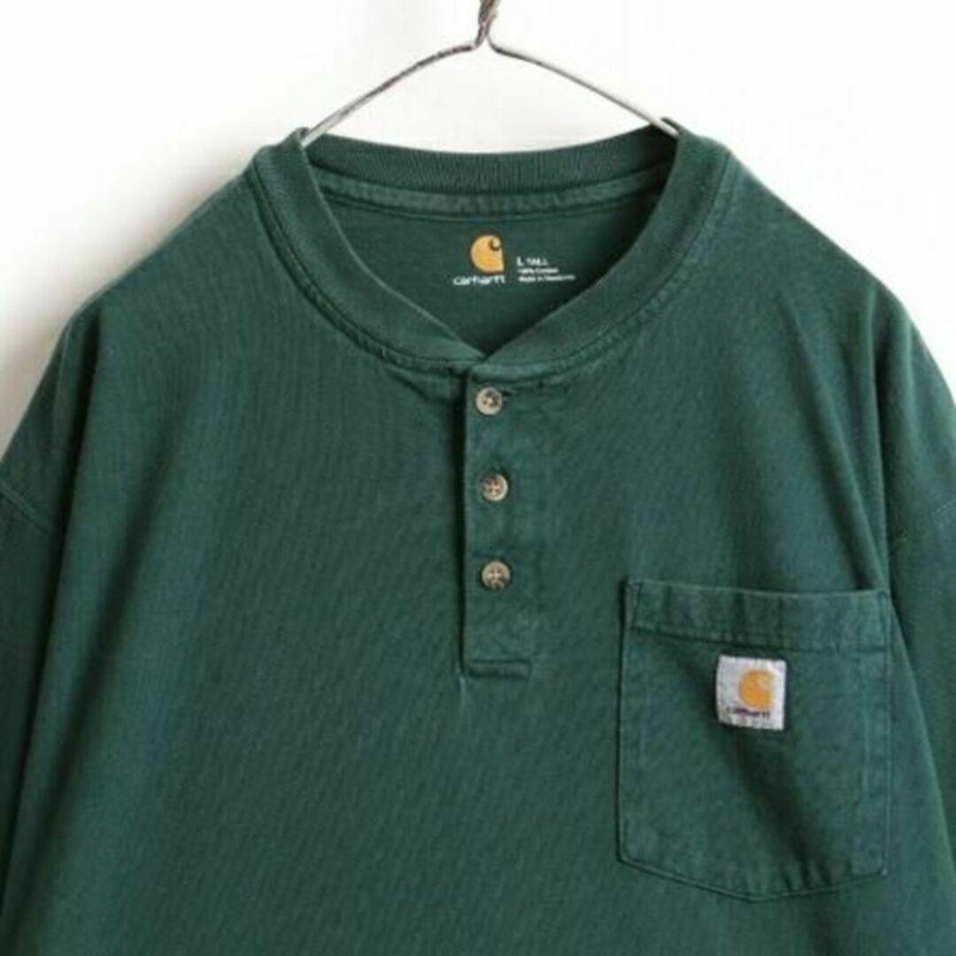 carhartt(カーハート)の■ カーハート ヘンリーネック ポケット付き 長袖 Tシャツ ( メンズ L ) メンズのトップス(Tシャツ/カットソー(半袖/袖なし))の商品写真