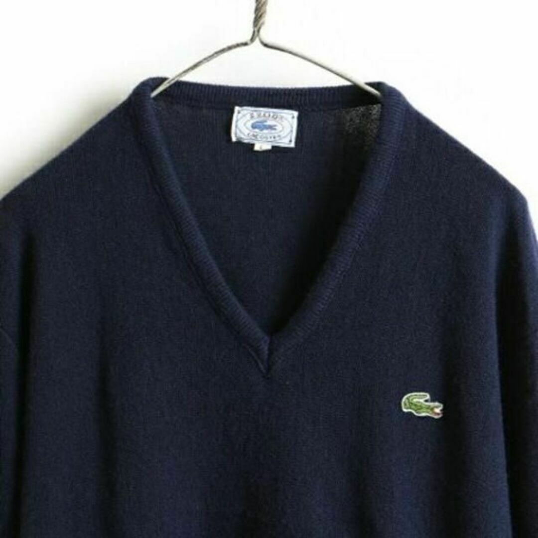 LACOSTE(ラコステ)の70s 80s ■ ラコステ Vネック アクリル 長袖 ニット セーター ( メ メンズのトップス(ニット/セーター)の商品写真