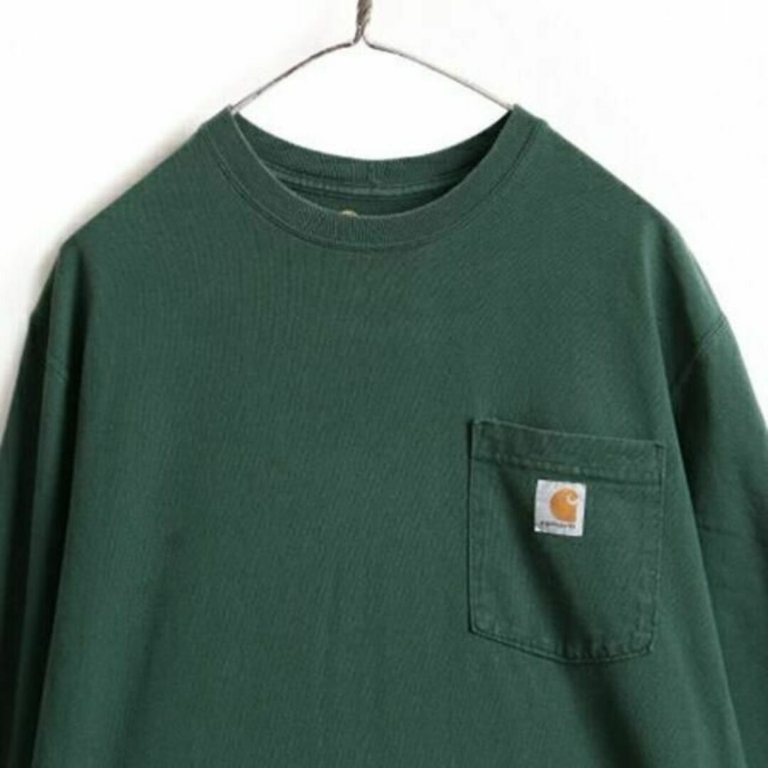 carhartt(カーハート)の■ カーハート ポケット付き 長袖 Tシャツ ( メンズ M ) 古着 CARH メンズのトップス(Tシャツ/カットソー(半袖/袖なし))の商品写真