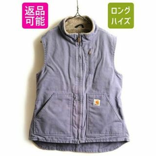 カーハート(carhartt)のUS企画 希少サイズ XS ■ カーハート モックネック 裏 パイル フリース (ベスト/ジレ)