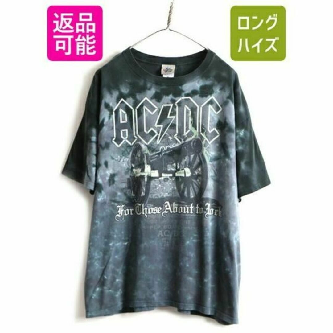 00s大きいサイズXL00s 大きいサイズ XL ■ AC/DC オフィシャル プリント タイダイ 半