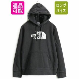 ザノースフェイス(THE NORTH FACE)の人気 黒 ■ ノースフェイス プリント スウェット フード パーカー レディース(パーカー)