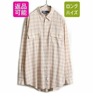 ラルフローレン(Ralph Lauren)の90s 大きいサイズ XL ■ POLO ポロ ラルフローレン チェック 長袖 (シャツ)