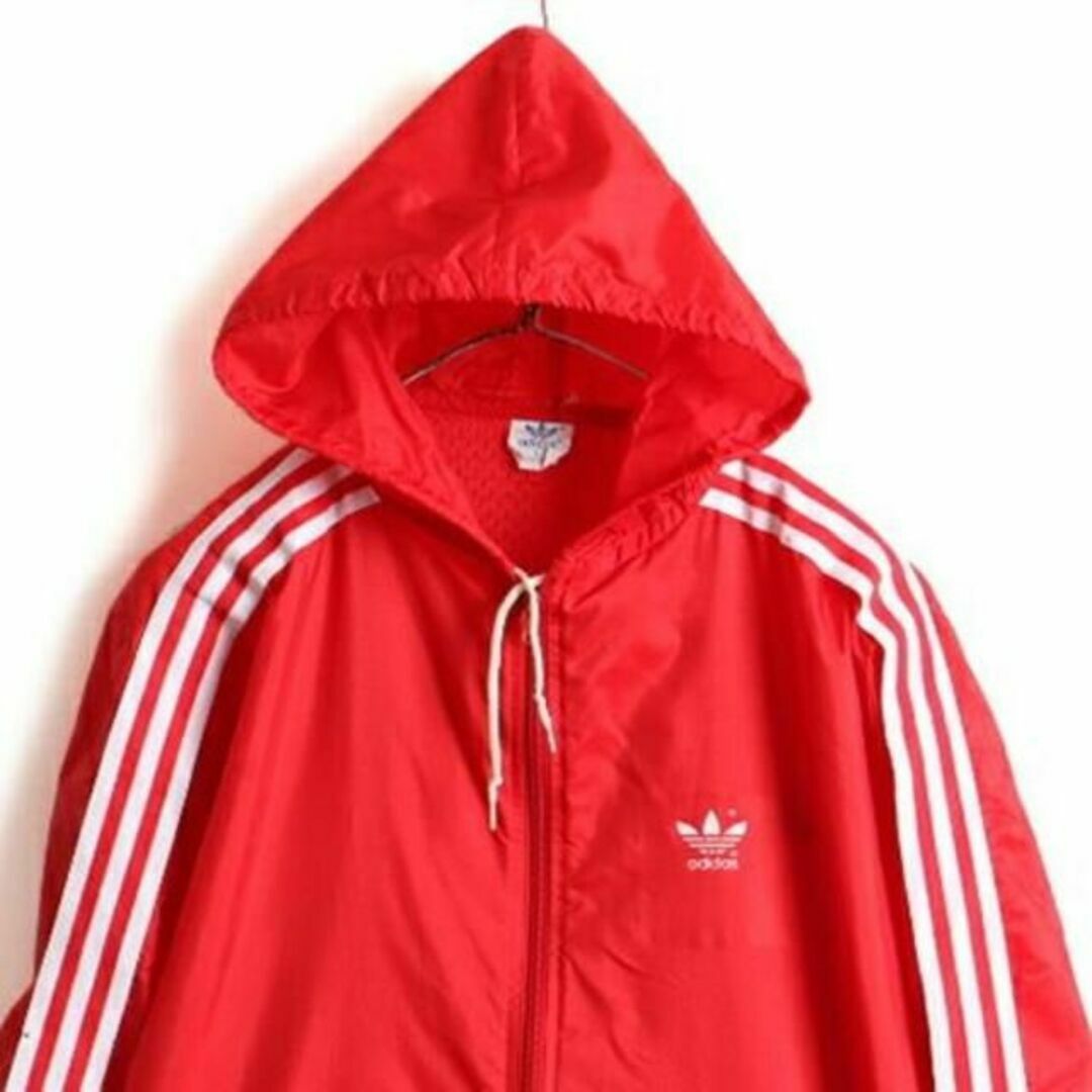 80s adidas アディダス ナイロン フード付きジャケット 難あり