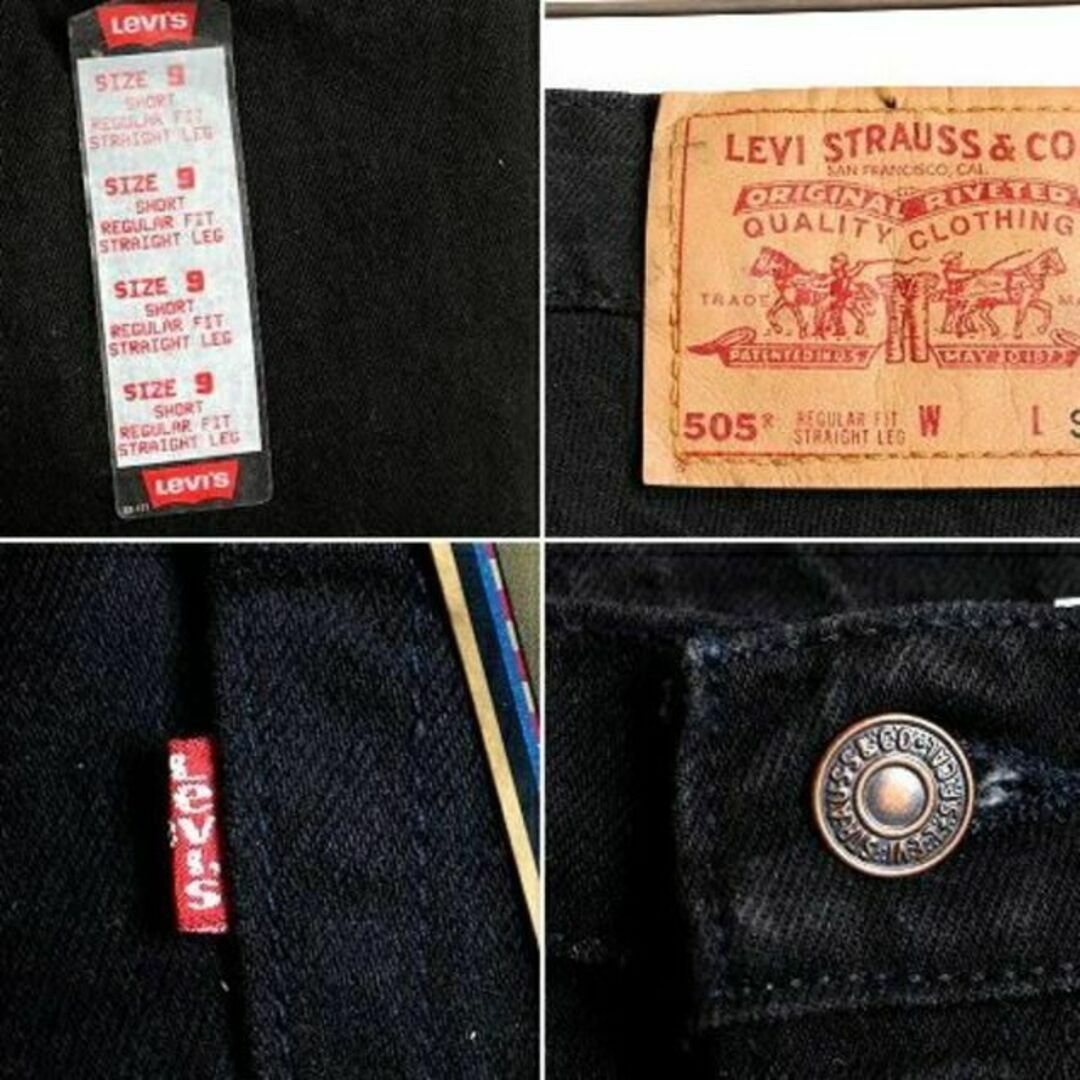 タグ付き 新品 デッドストック 90s USA製 Levis 505 ブラック