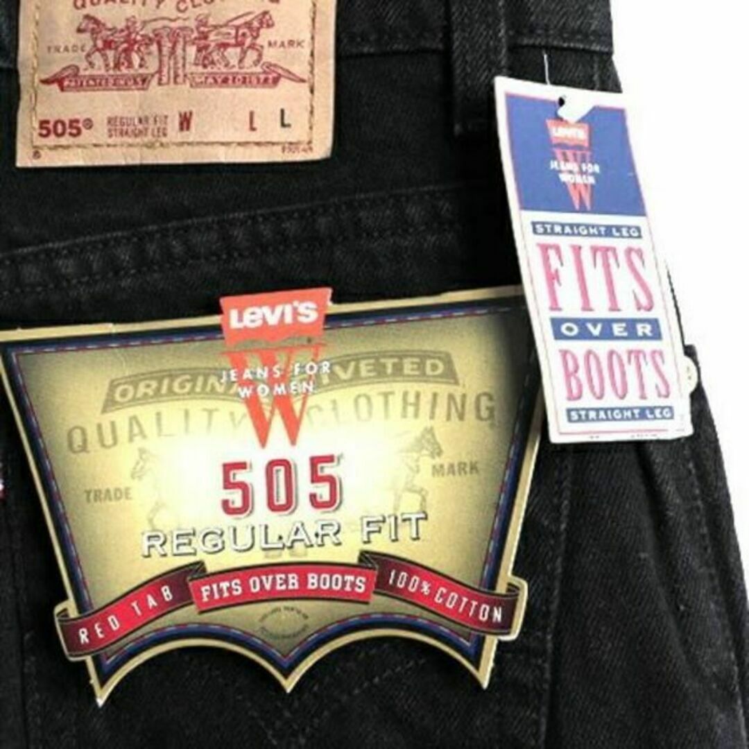 タグ付き 新品 デッドストック 90s USA製 Levis 505 ブラック